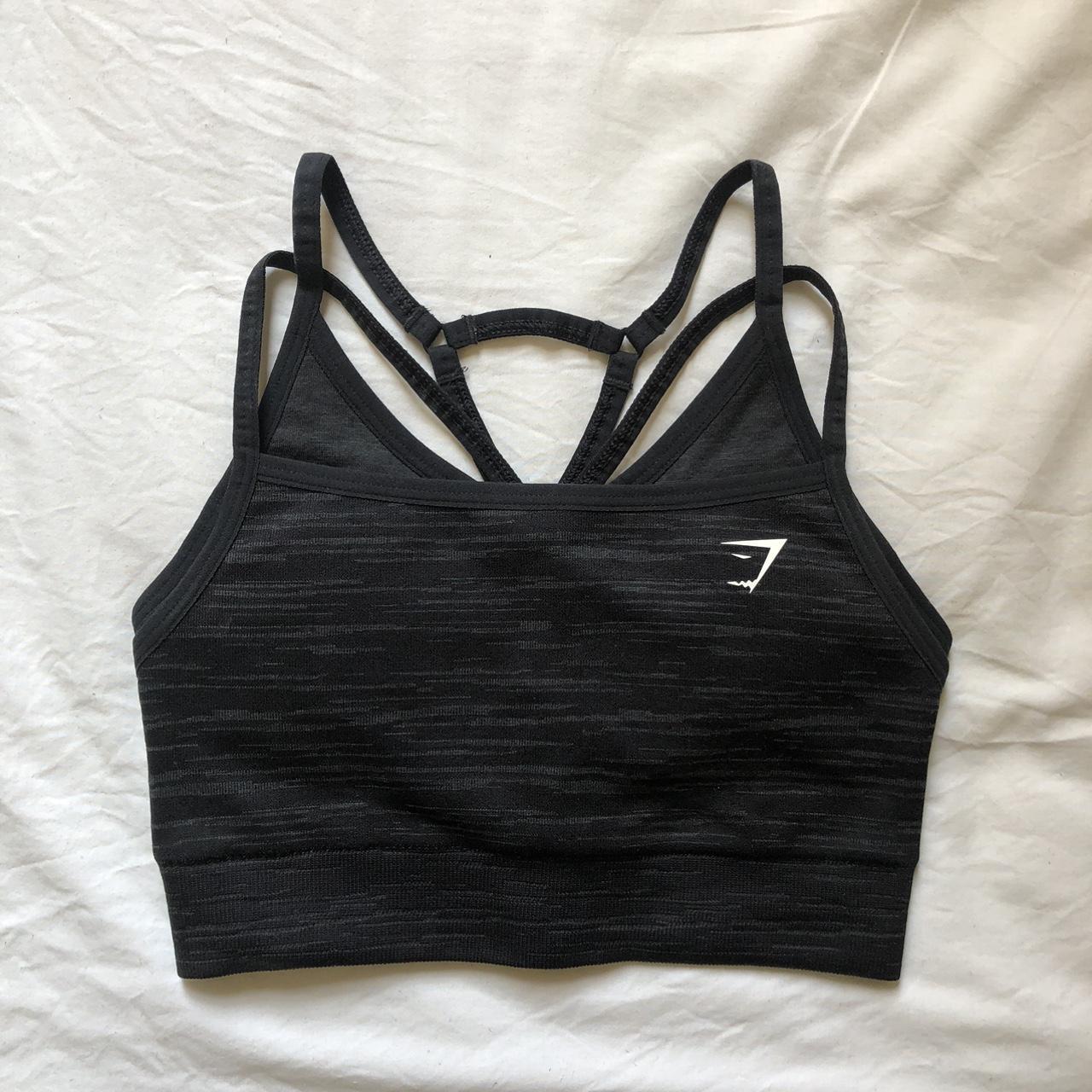 Gymshark Adapt Marl sports bra in black marl size... Depop