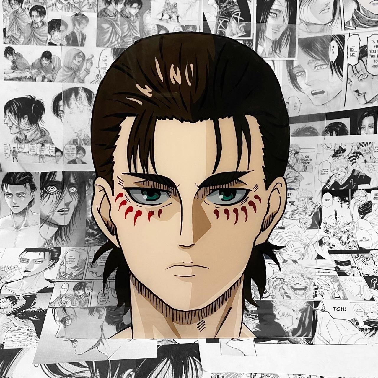 Titan Marks Eren Yeager Glass Painting Attack