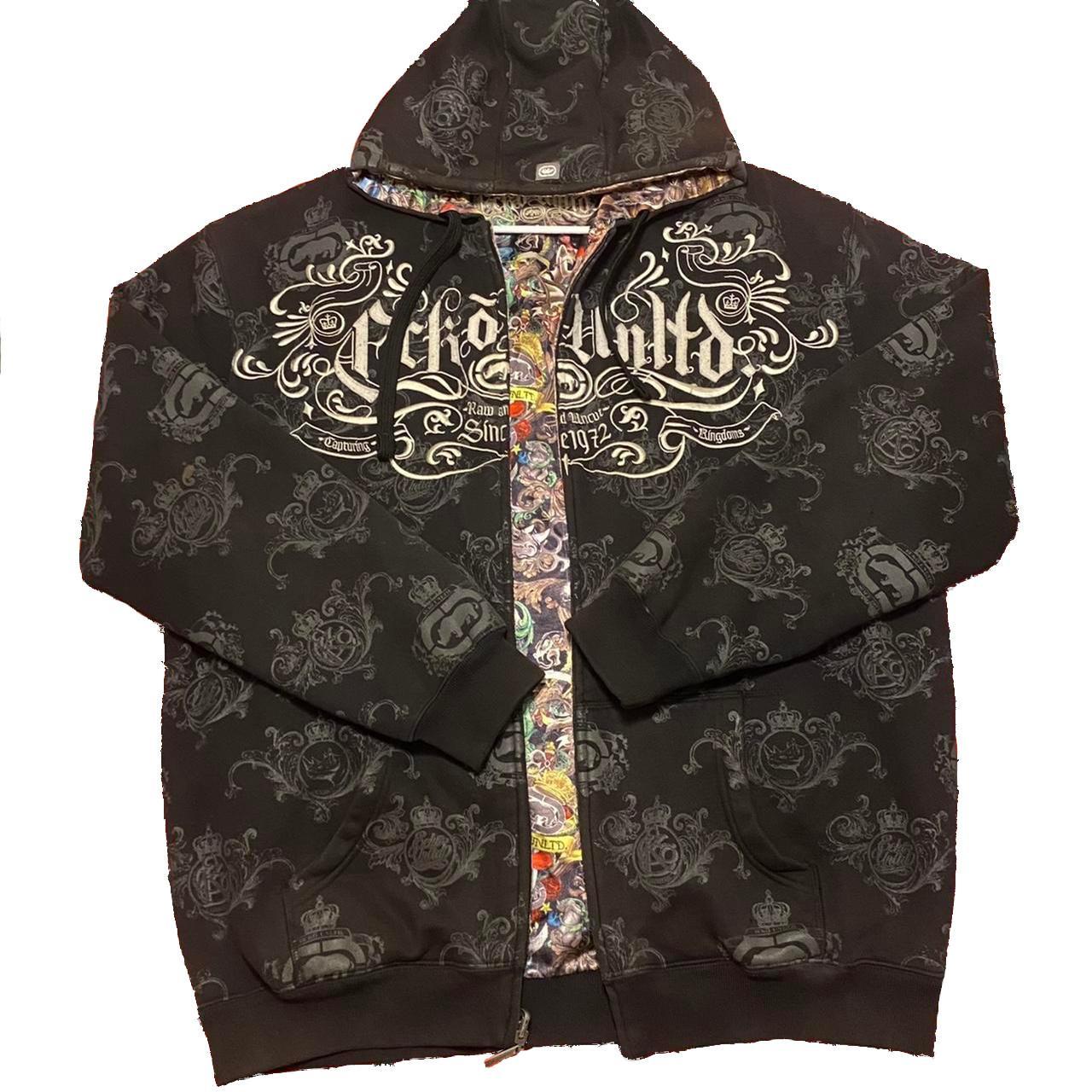 RARE 2000s Ecko unltd black reversible satin feel... Depop