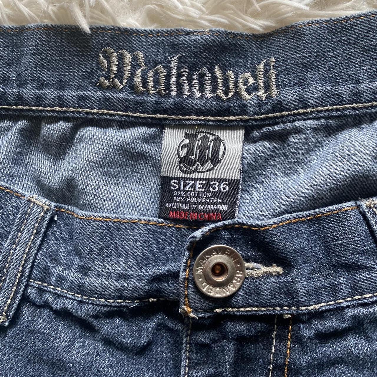 Makaveli branded 2000’s baggy denim jeans w/... - Depop