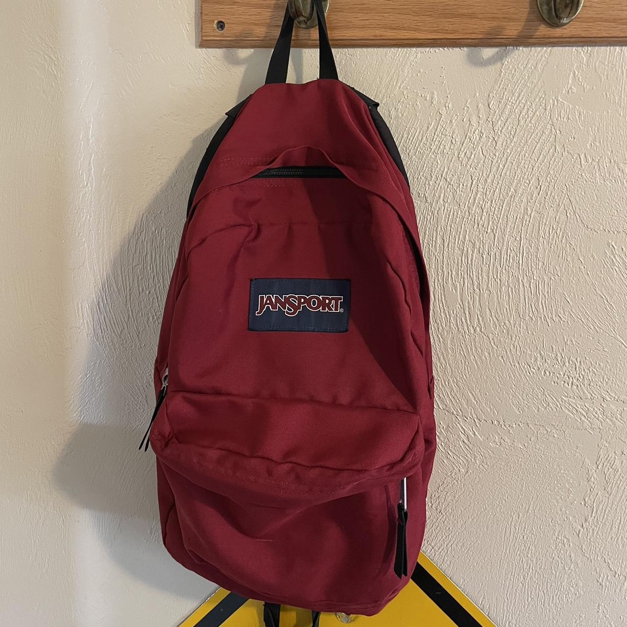 classic red jansport backpack almost new condition,... Depop