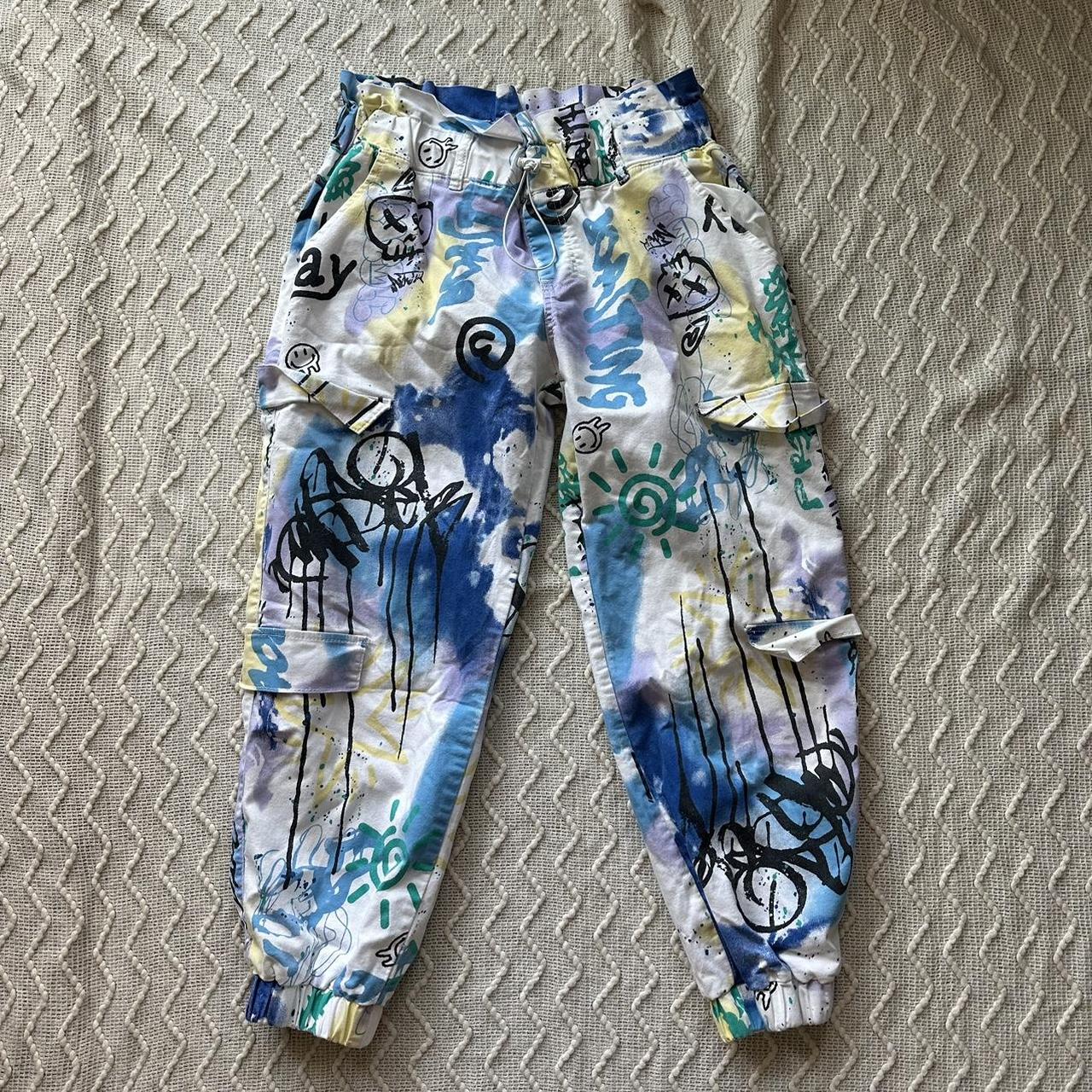 V.I.P. Tie Dye Cargo Jeans - Depop