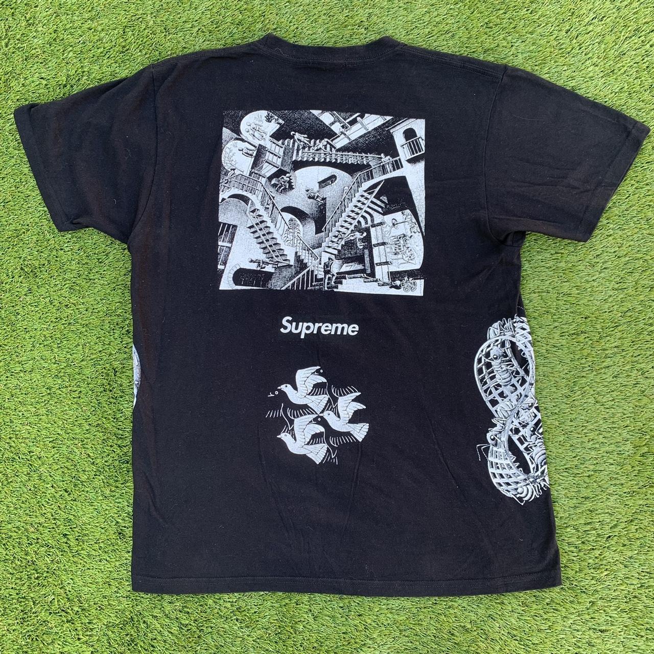 Rare Supreme MC Escher Collage Tee Shirt. SIZE... - Depop