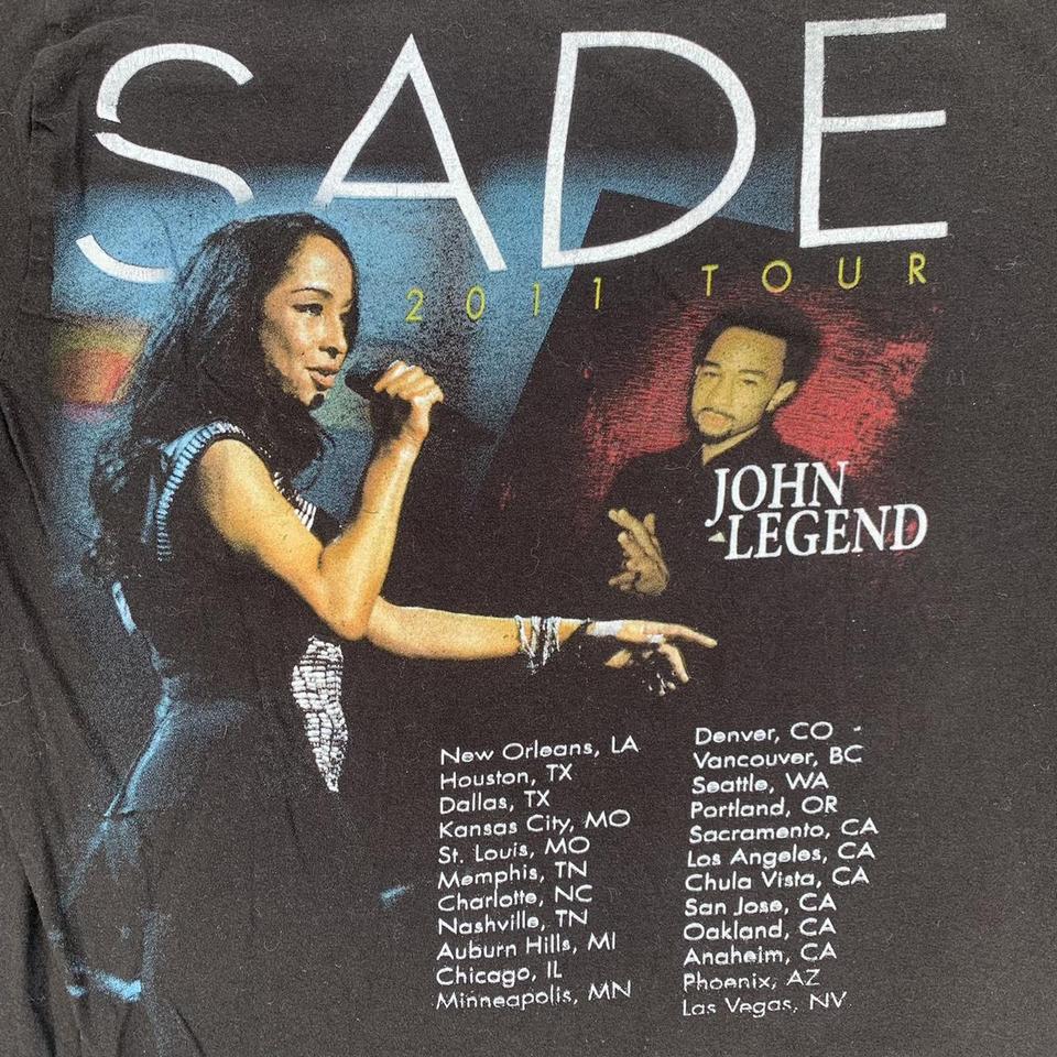 2011 Sade Tour T Shirt. Sade John Legend Tour SIZE... - Depop