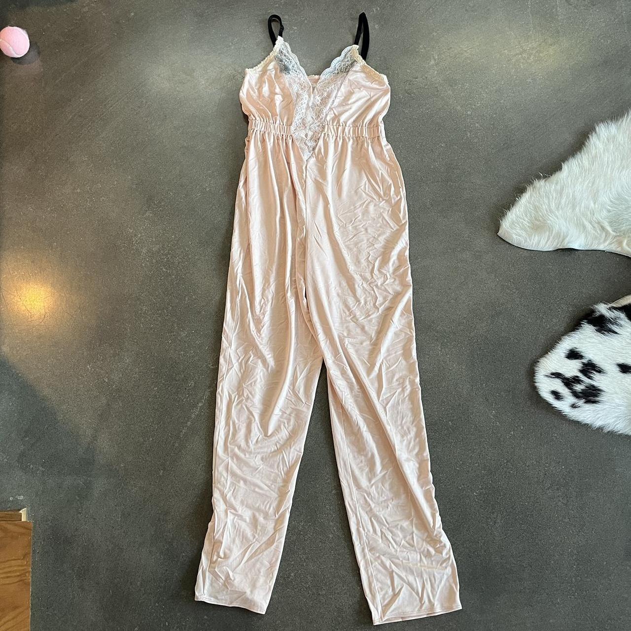 Anthropologie light pink silk and lace one piece... - Depop