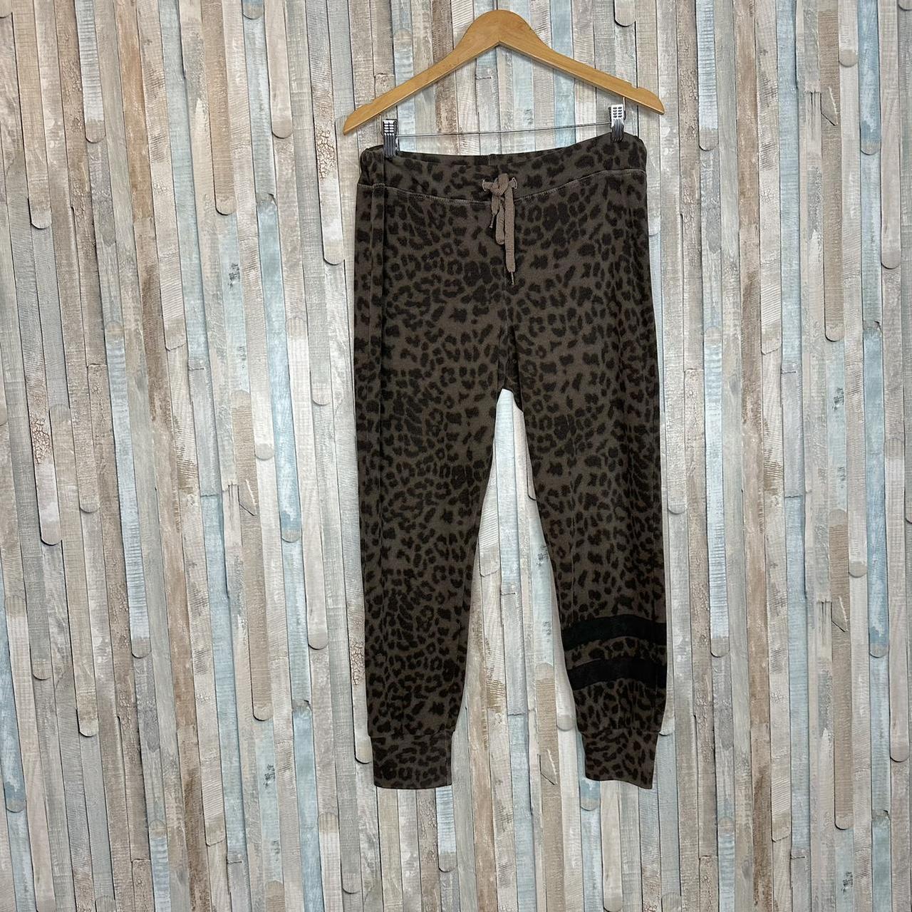 Sundry Leopard Print Jogger Pants A soft