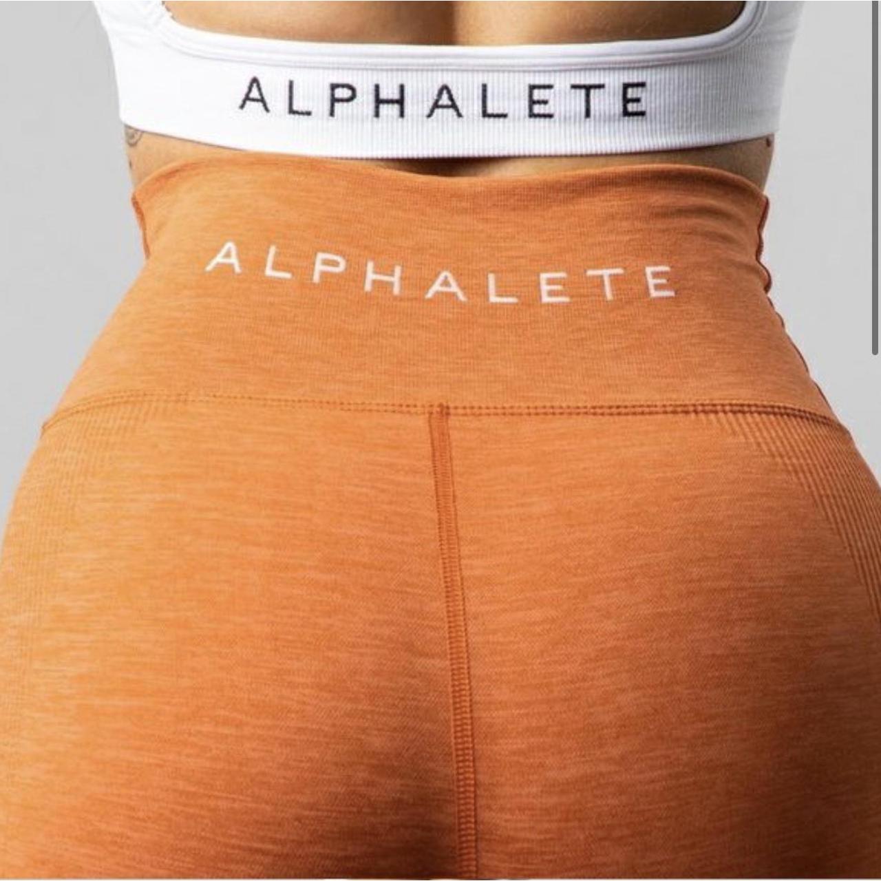 Alphalete halo leggings burnt orange size small... Depop