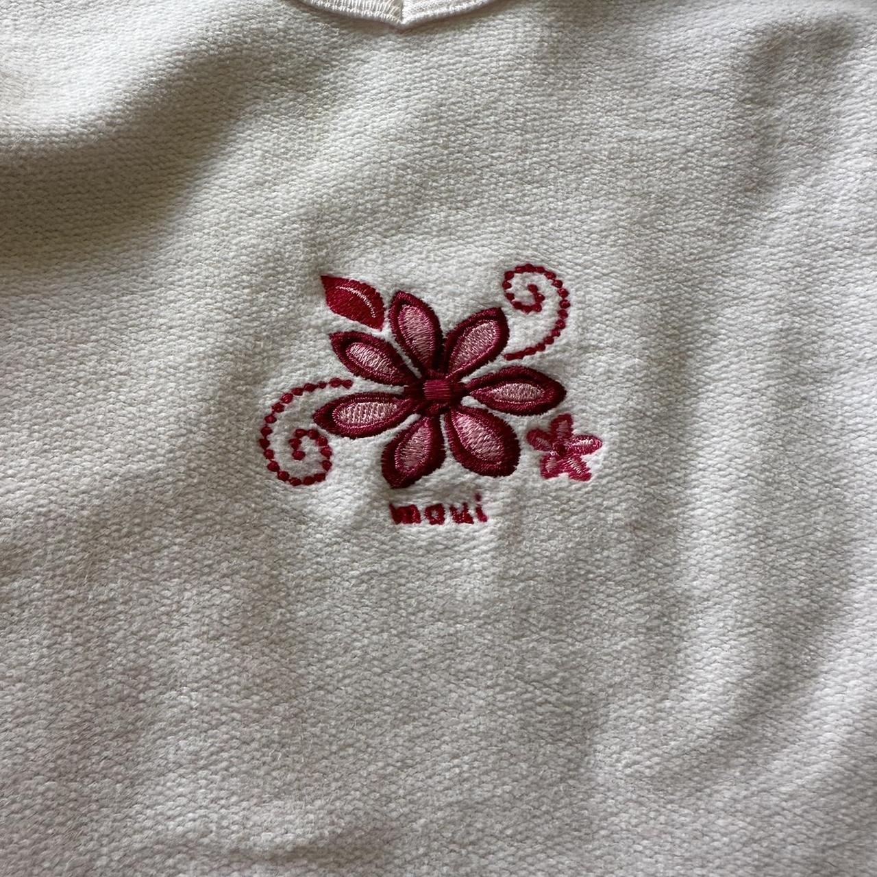 Crazy Shirts Embroidered Floral Maui Long sleeve V... Depop