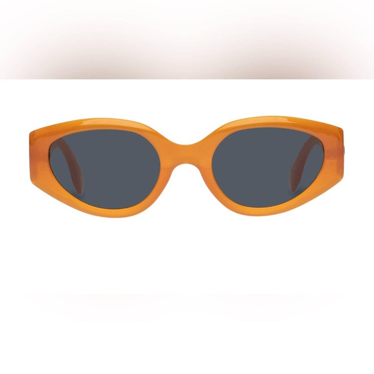 Le Specs Women's Orange Sunglasses | Depop