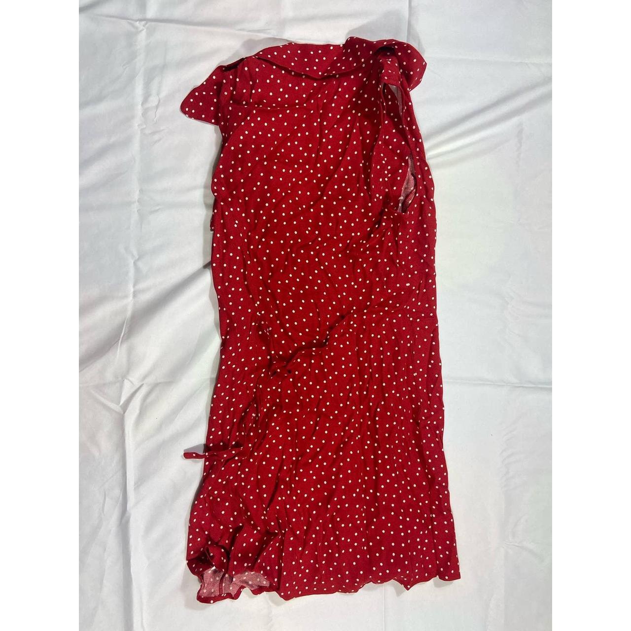 Reformation Leith Red White Women Dress Size 6 Brand shops New