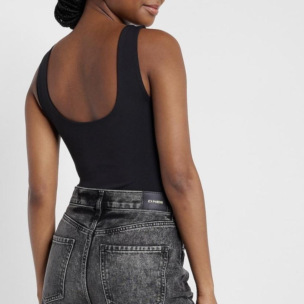 Express Women's Black Bodysuit Depop