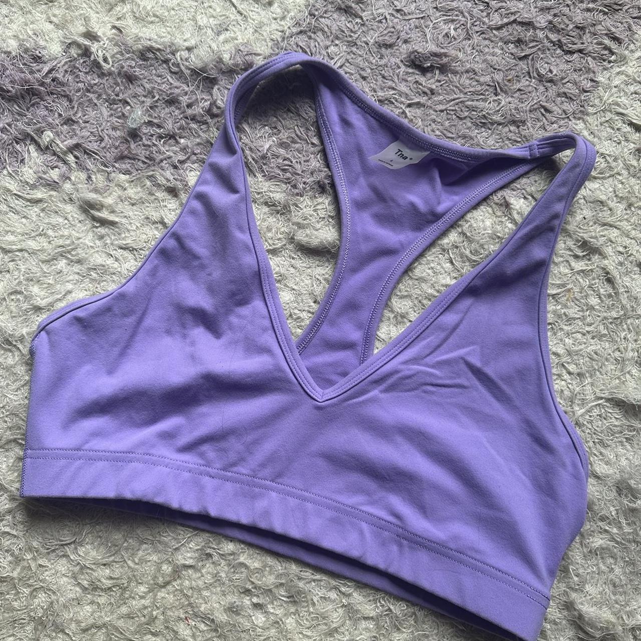 tna aritzia sports bra/bralette in purple - Depop