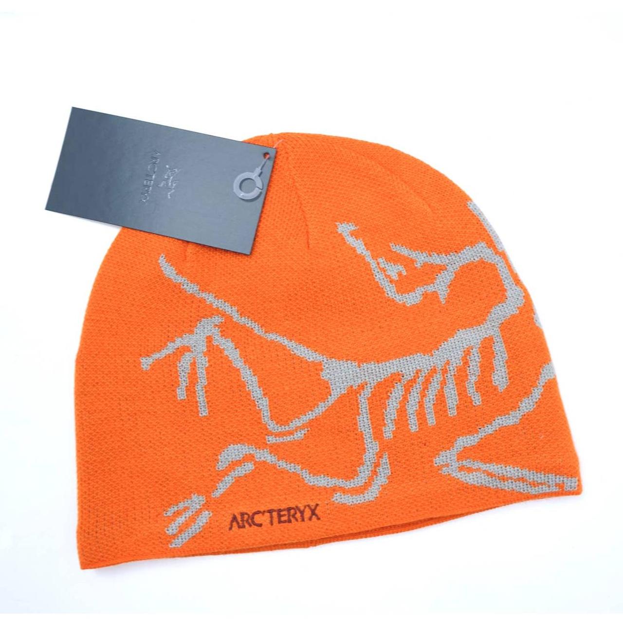 Arc'teryx Men's Orange and Black Hat Depop
