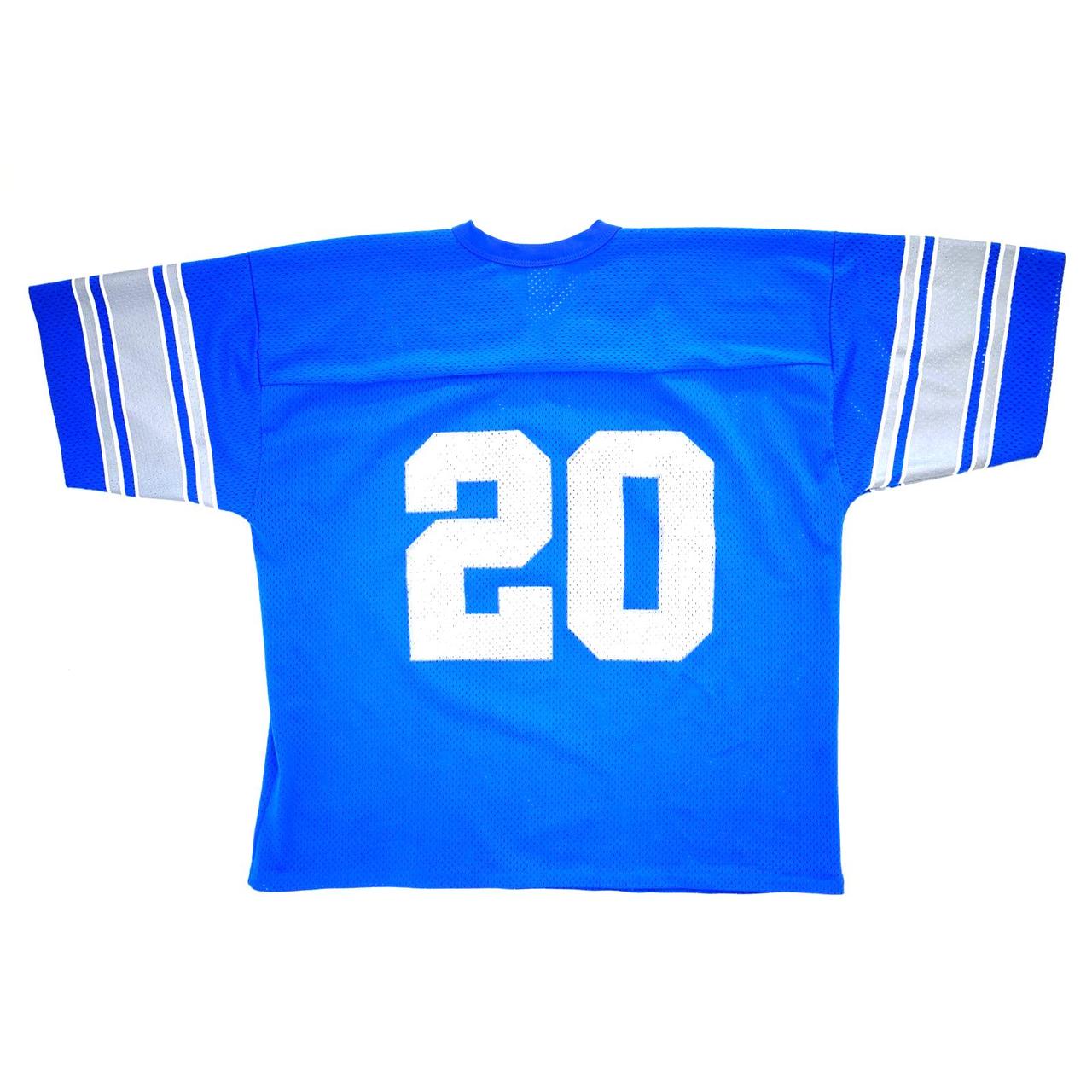 Vintage Blue Barry Sanders Detroit Lions Jersey ~ he - Depop