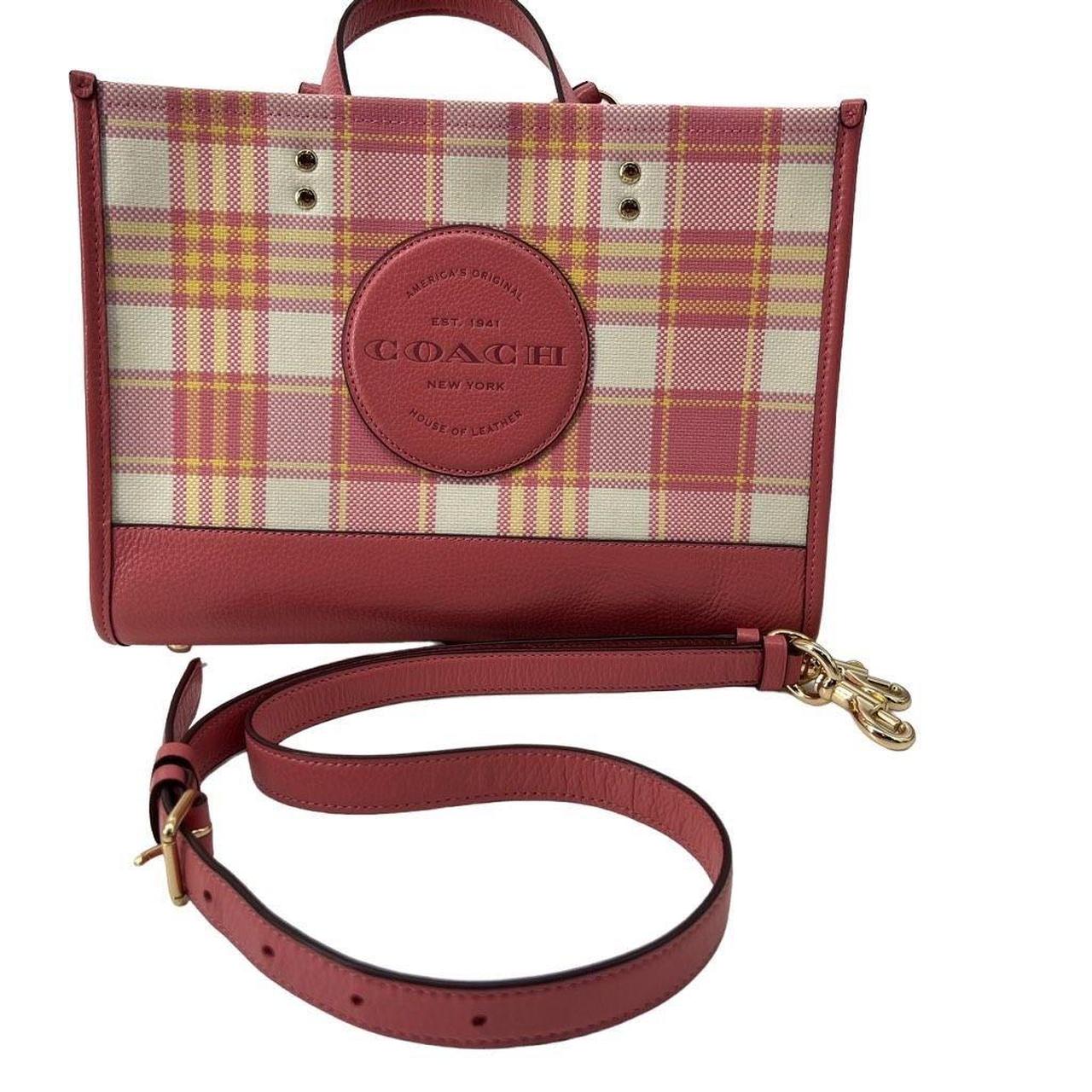 Dempsey Carryall With Garden Plaid Print And popular Coach Patch