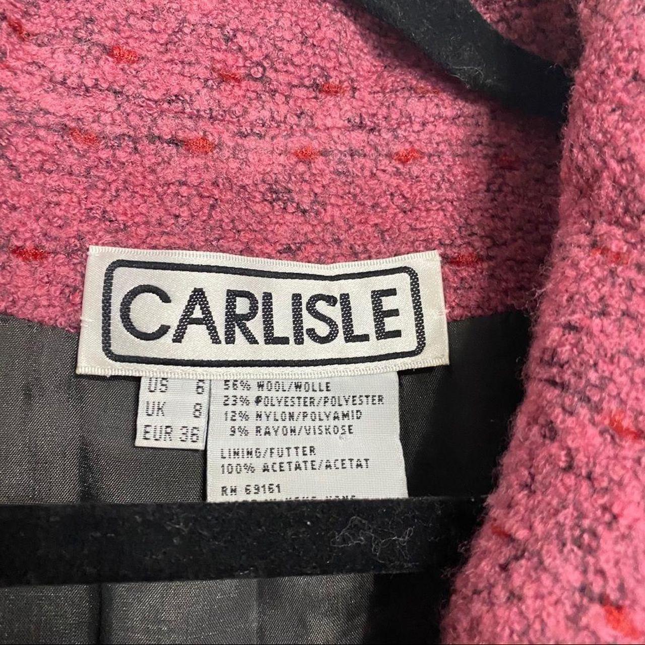 Carlisle Pink Wool Blend Coat with on sale unique closure