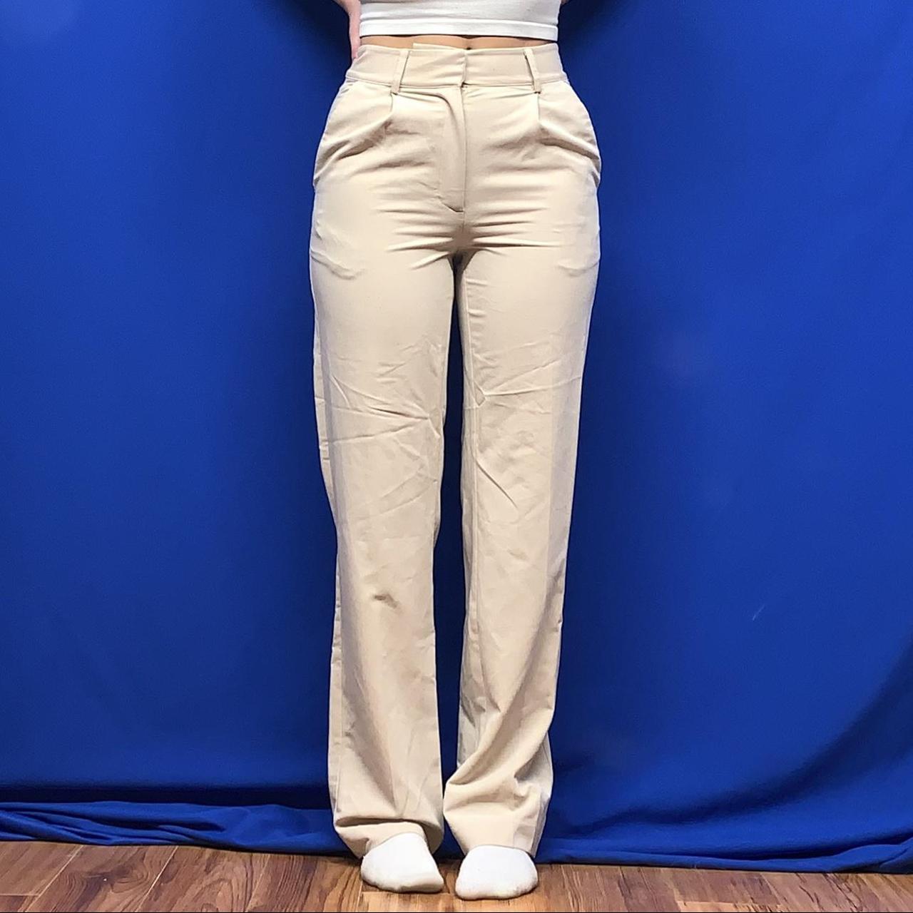 ADAGRO Womens Slacks High Waist Plicated Detail Pants (Color : Beige, Size  : Tall S) : Amazon.com.au: Clothing, Shoes & Accessories