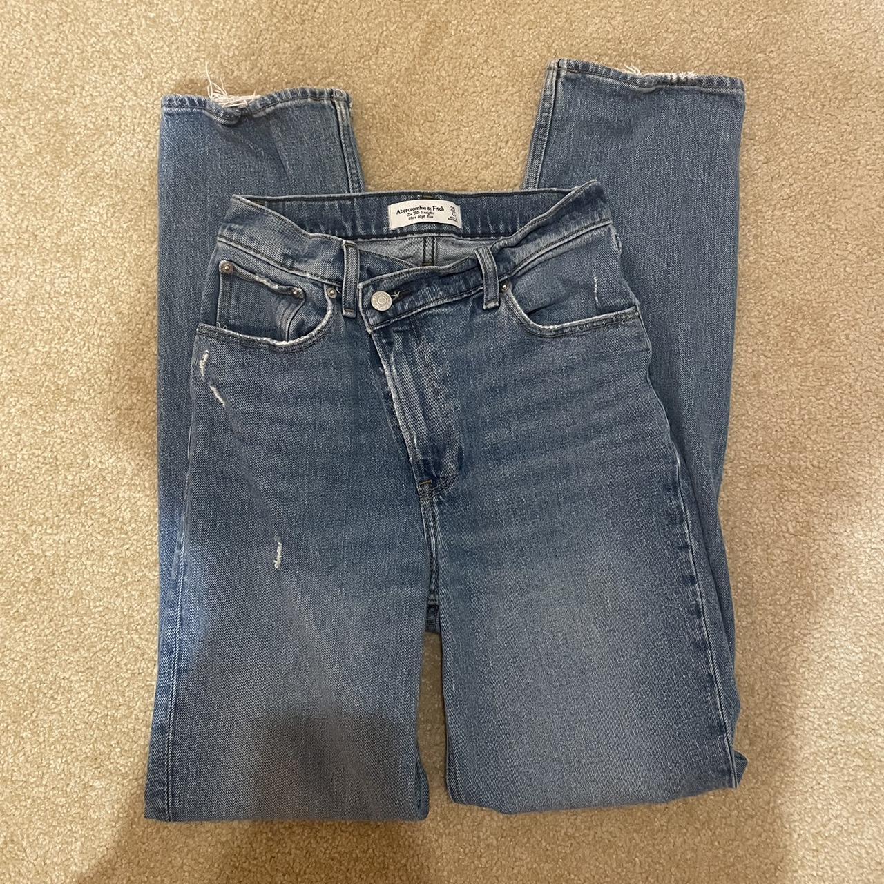 Abercrombie and fitch 90s straight leg ultra high... - Depop