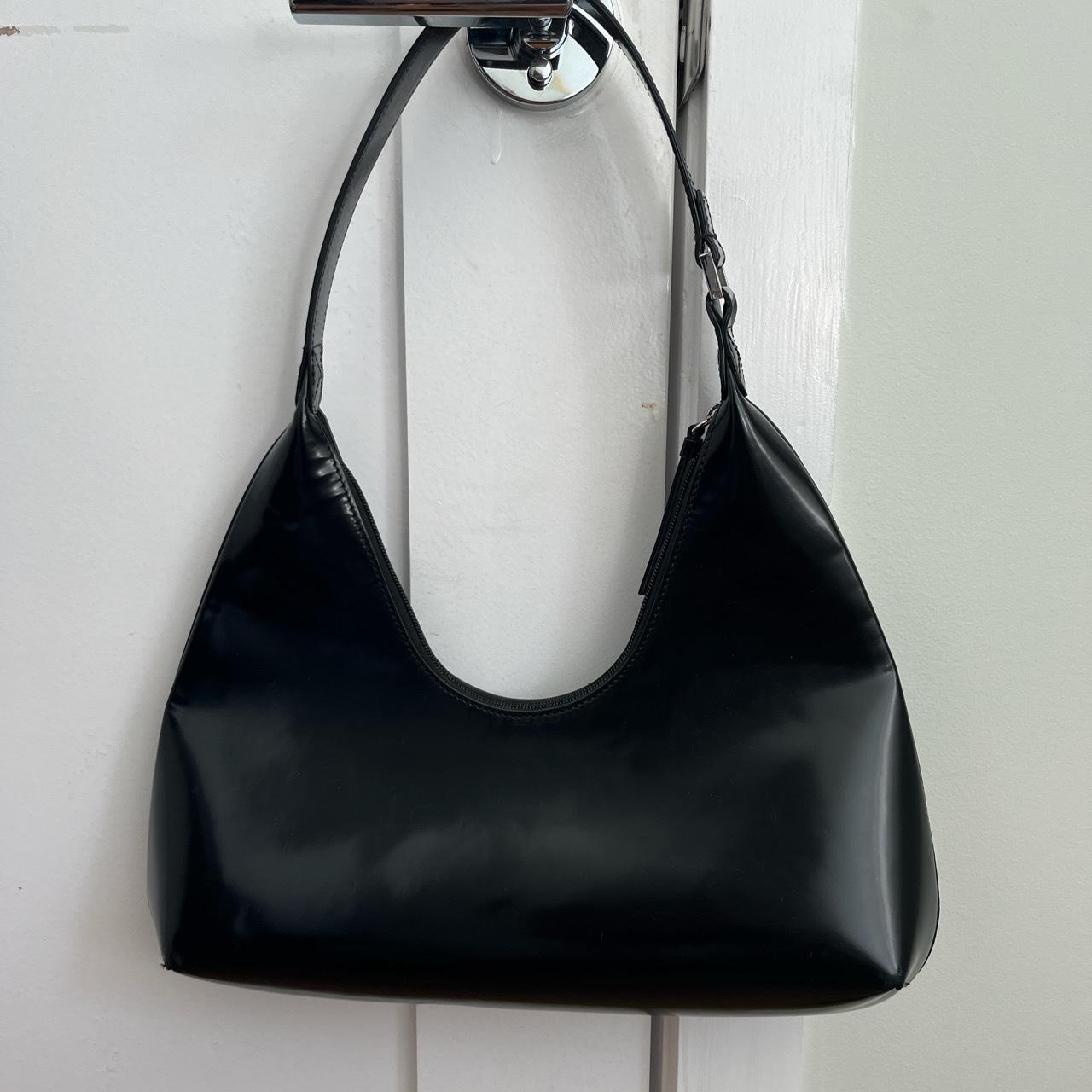 by Far Amber Leather Shoulder Bag Black