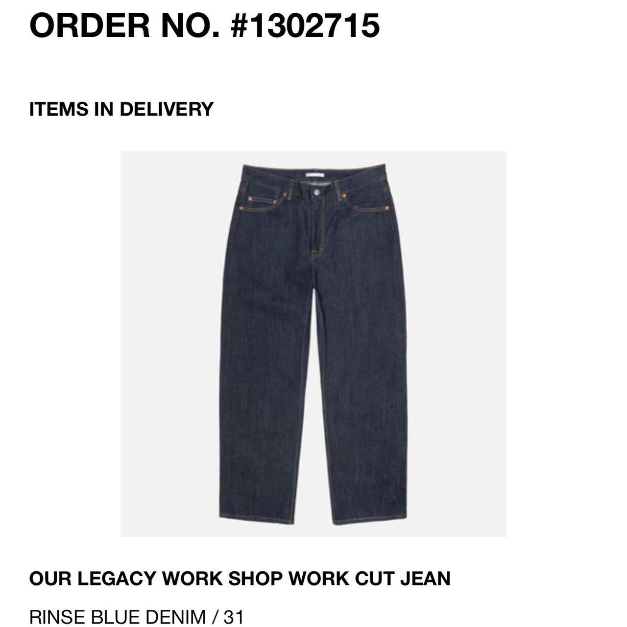 Stussy Our Legacy Work Shop Work Cut Jean in Rinse... - Depop