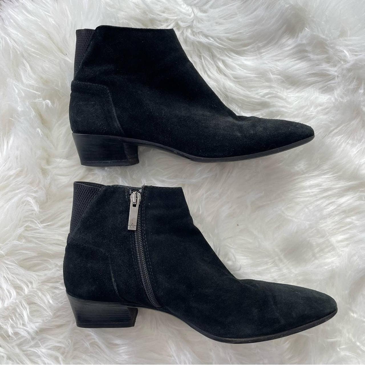 Aquatalia Women s Franca Black Suede Side Zip Depop