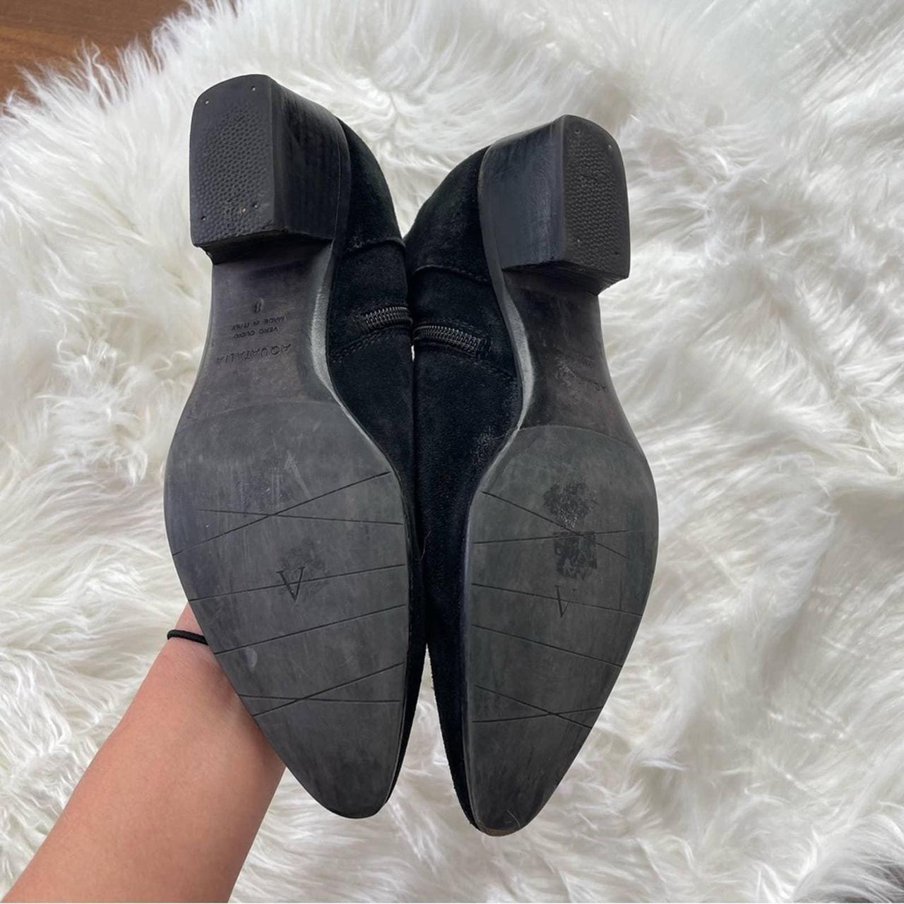 Aquatalia Women s Franca Black Suede Side Zip Depop