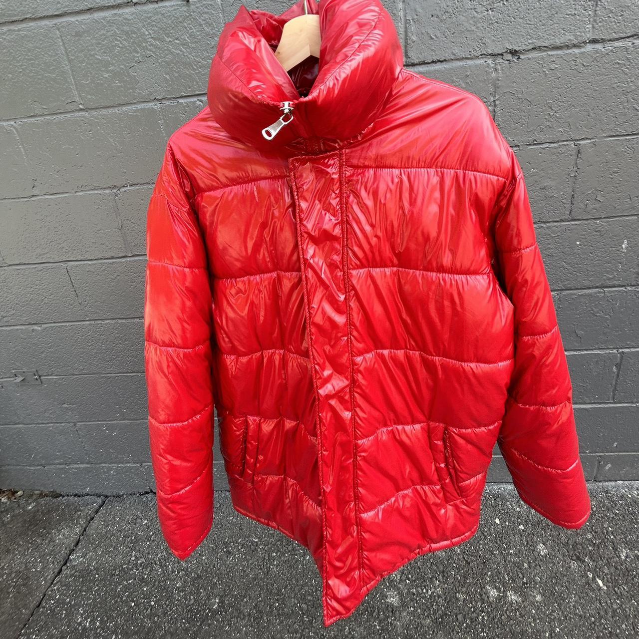 yeezy red puffer jacket
