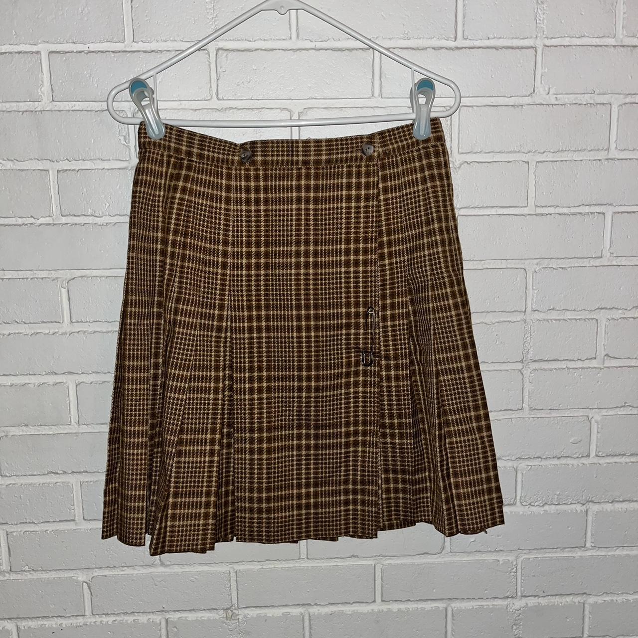 Liz Claiborne Women S Brown And Cream Skirt Depop