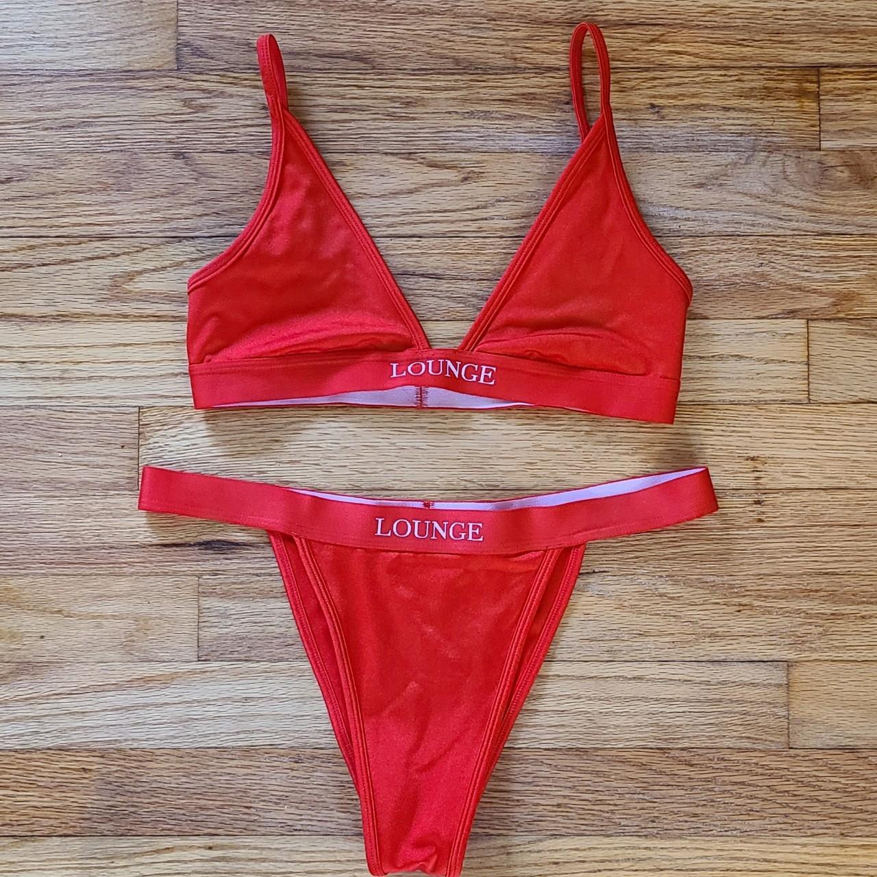 Triangl Women's Red Bikinisandtankinisets Depop