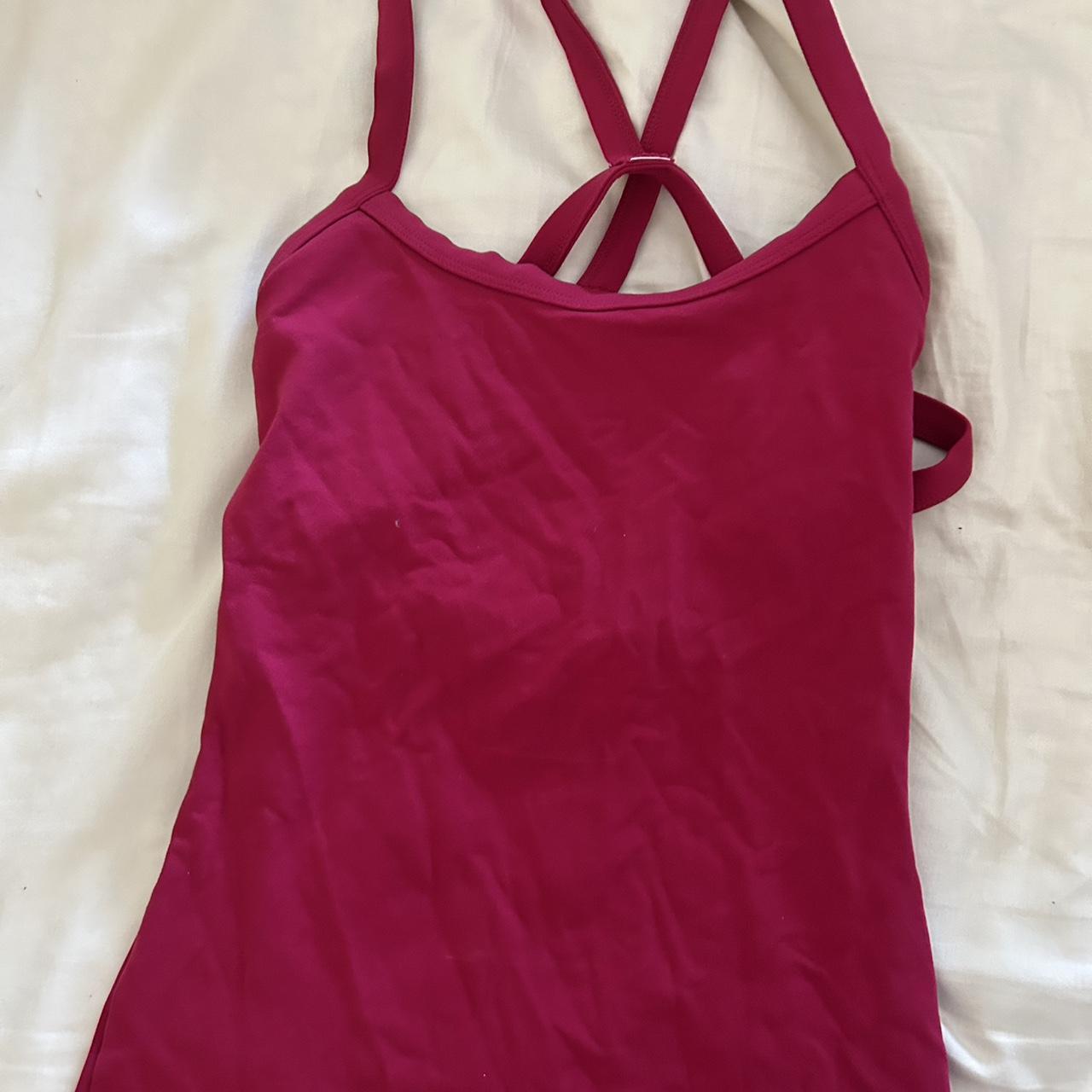 cutest hot pink y2k lululemon dupe workout top would... - Depop