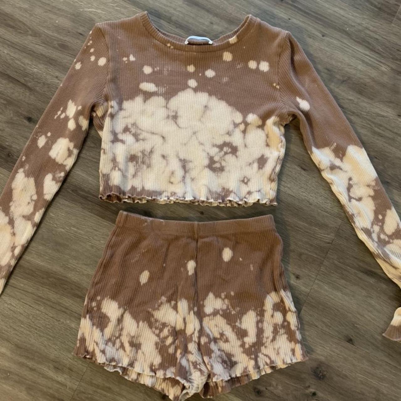 Women's Brown and Cream Suit