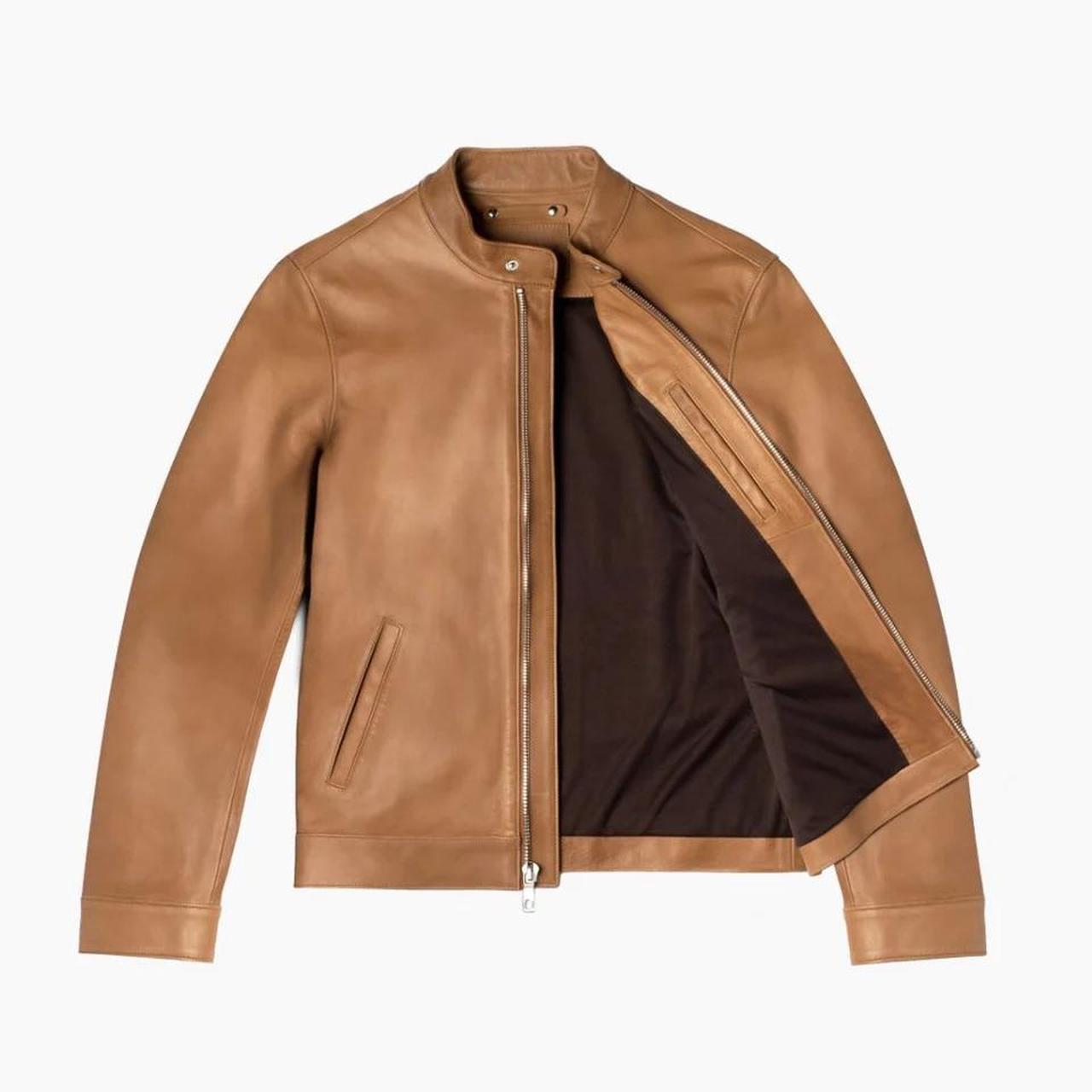 Thursday Boots Racer Jacket in Natural size L, | Depop