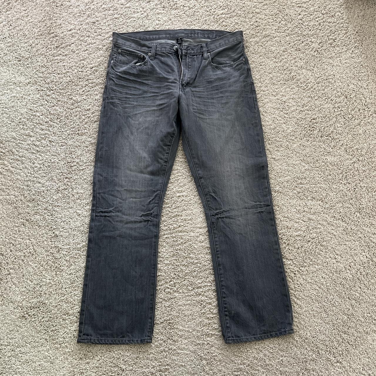 Gap Grey Jeans Mens Gap Premium Straight Fit Faded Grey Jeans, ☹
