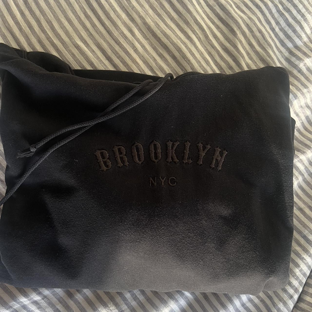 Brandy Melville oversized black embroidered - Depop
