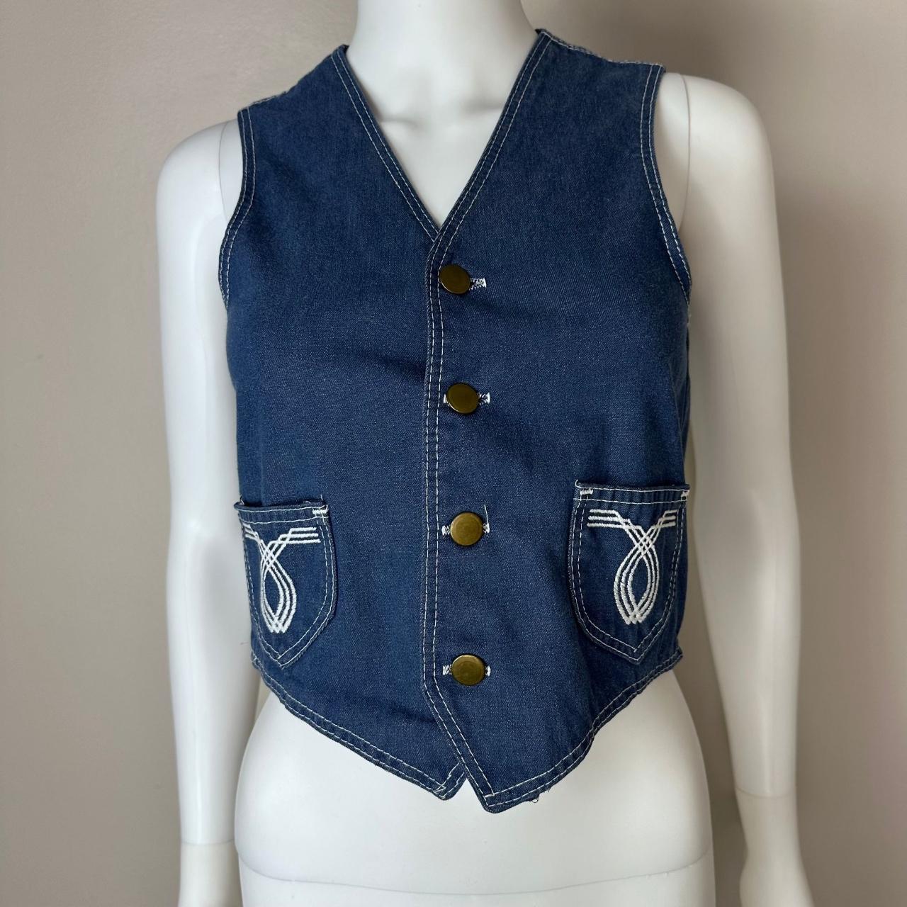 Sears Women's Vest - Blue - XS – Vintage 1970s De… - image 1