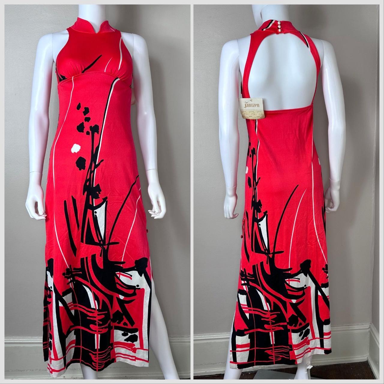 Vintage 1960s 70s Red Jantzen Swim Maxi Dress Size. Depop