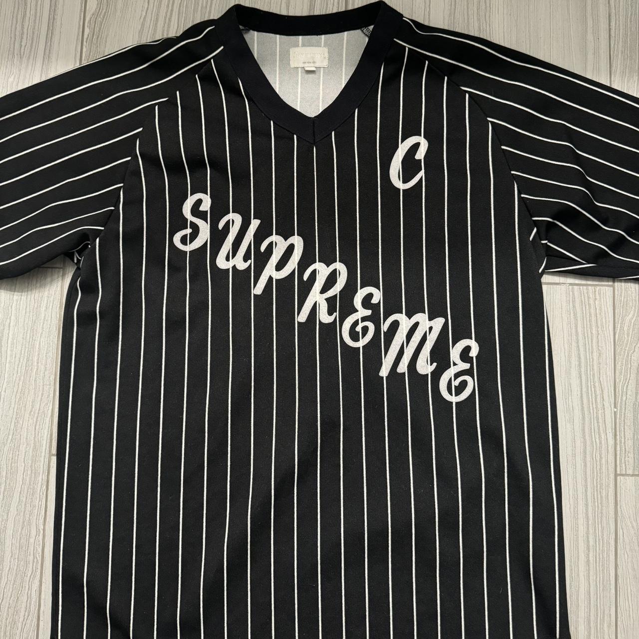 Supreme Black, Pattern Print 2018 Corduroy Baseball Jersey M