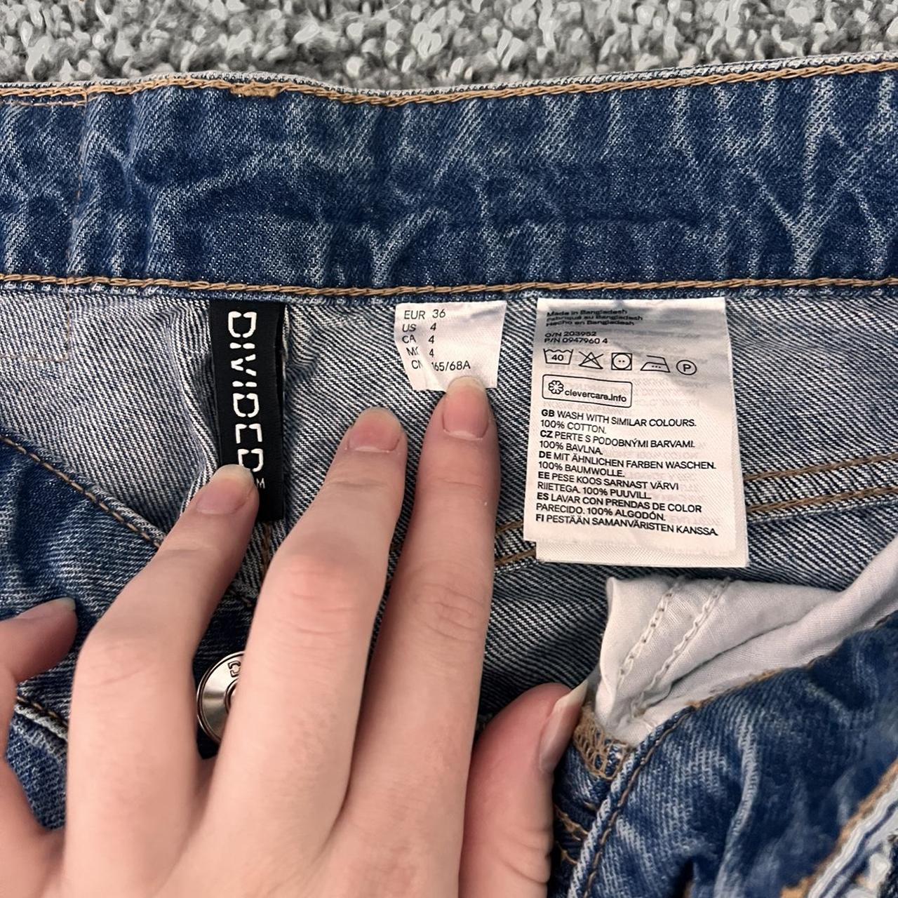 Flared ripped H&M jeans Size 8 - Depop