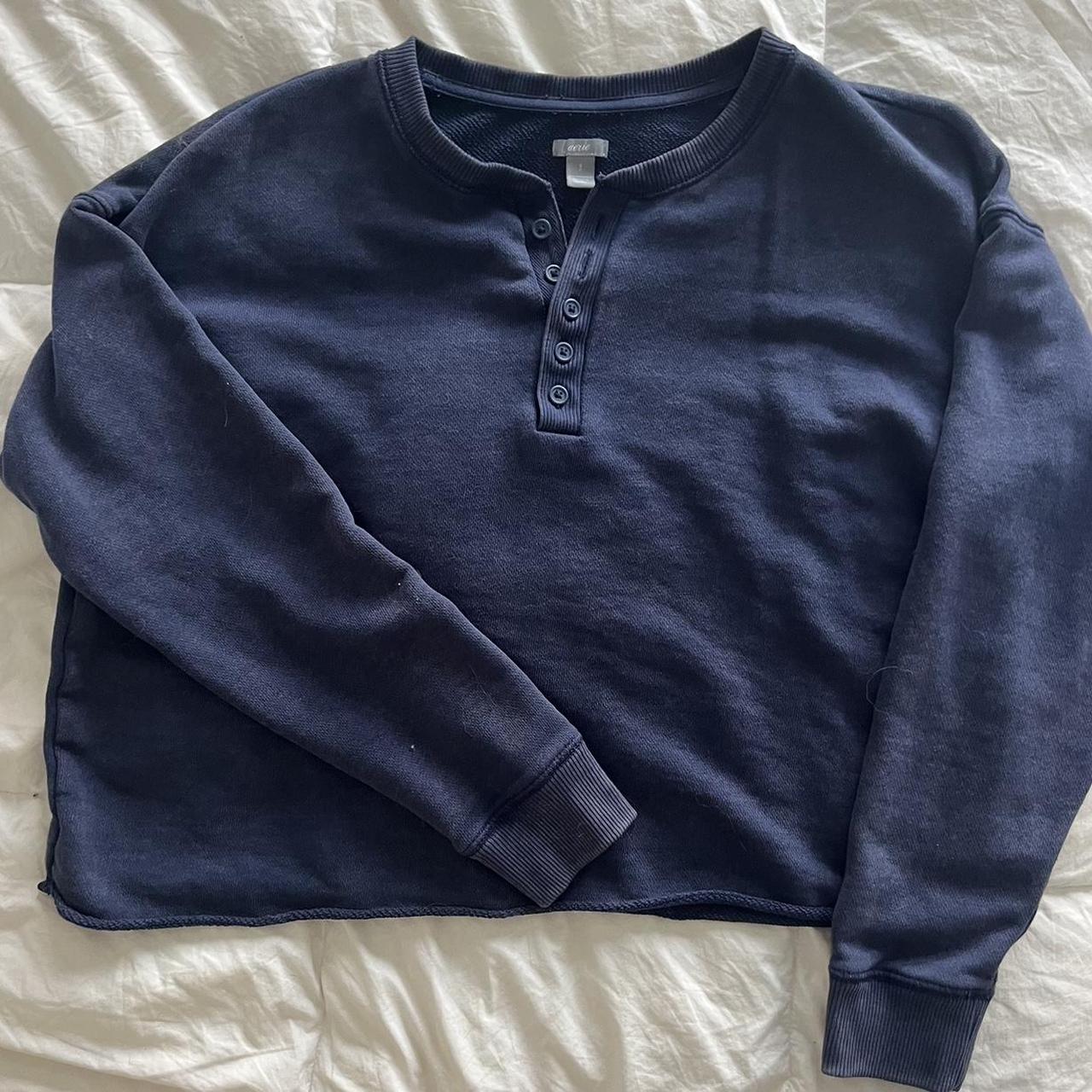 Aerie henley lounge top Size Small aerie loungewear Depop