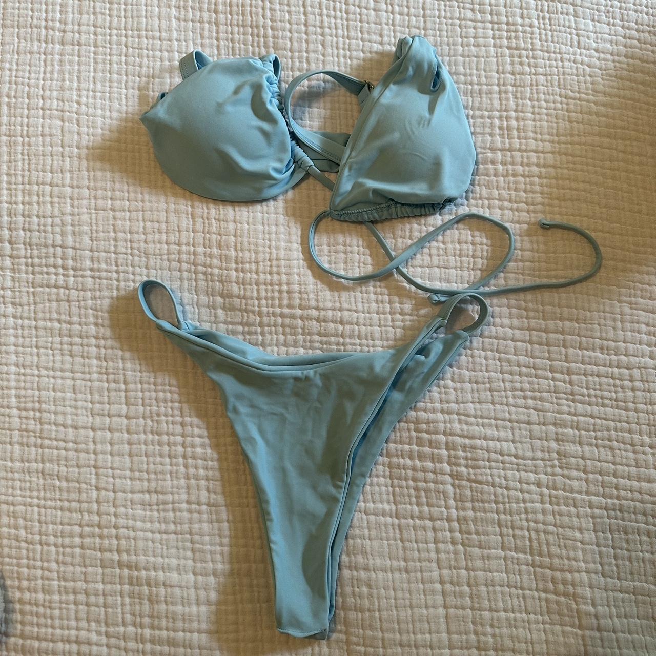 Light blue bikini from amazon! Never worn :) - Depop