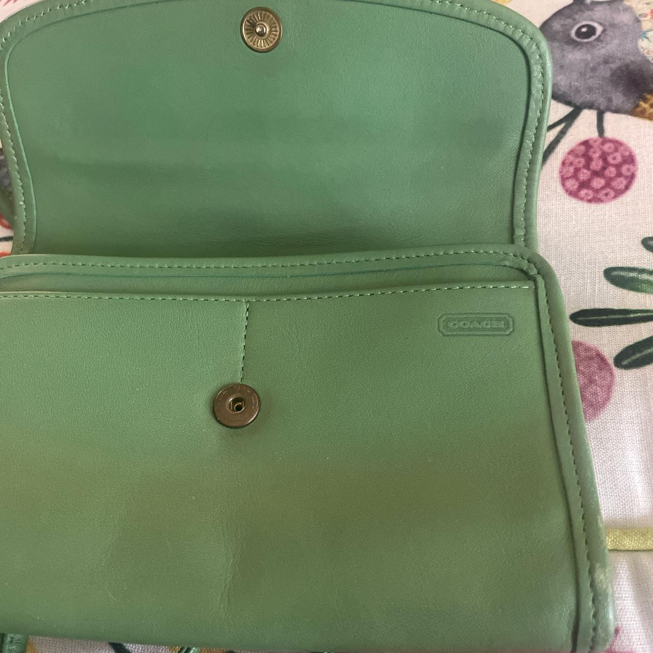 Lime green best sale coach wallet