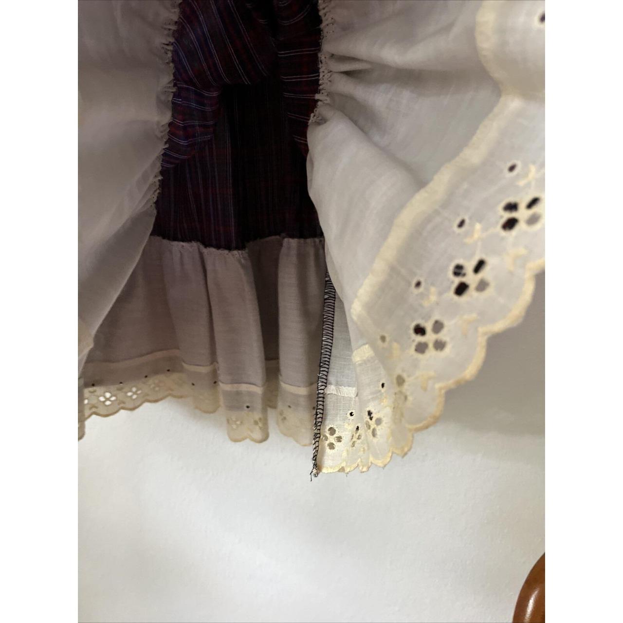 Women's Midi Skirt - Blue/Red - S – Vtg 70s 80s p… - image 5