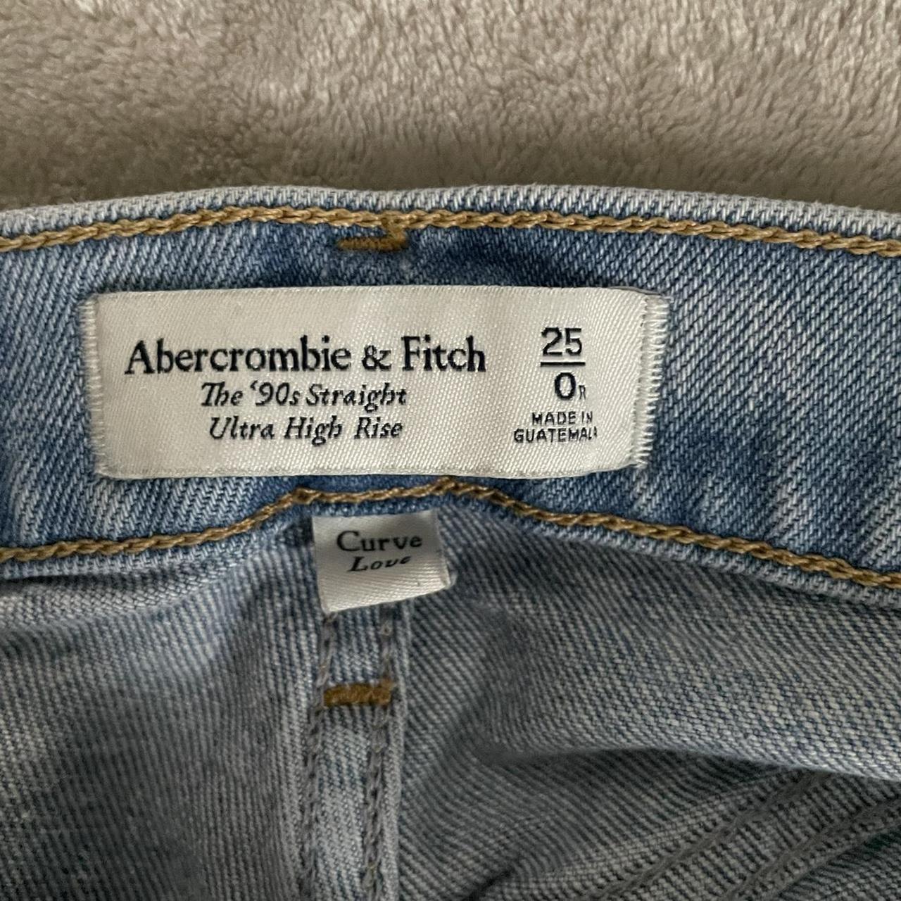 Abercrombie 90s straight ultra high rise jean Curve... - Depop