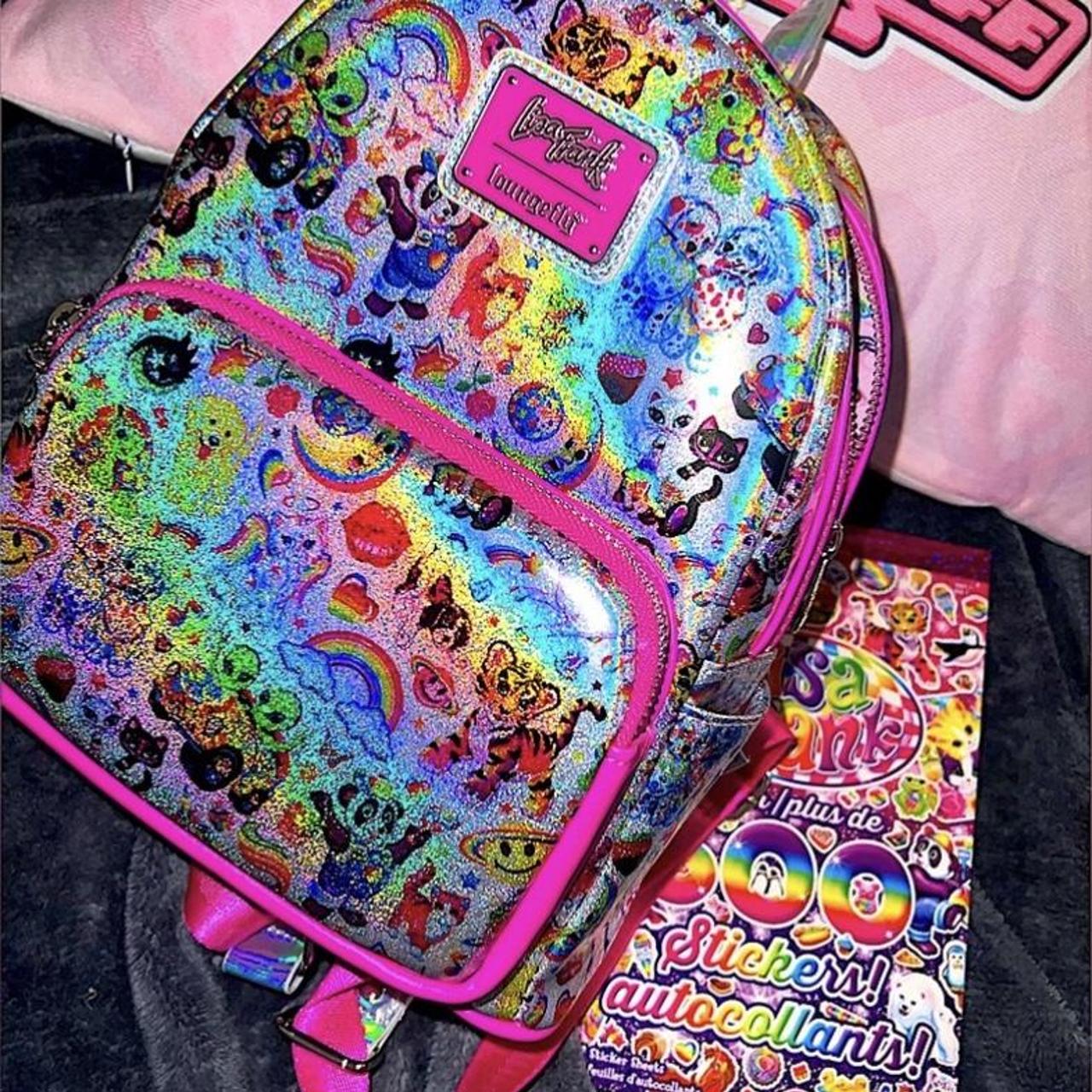 Loungefly x Lisa Frank Prism Holographic Iridescent Mini Backpack