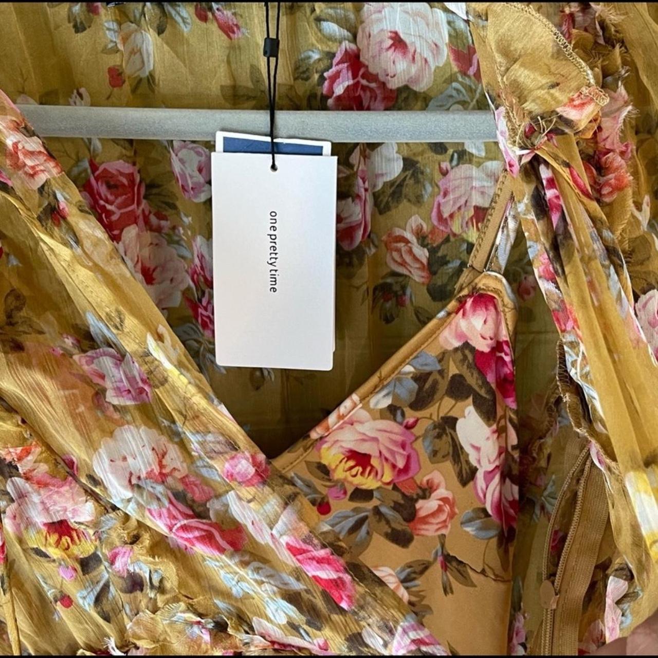 Anthropologie OPT Felicity store Dress Yellow Floral