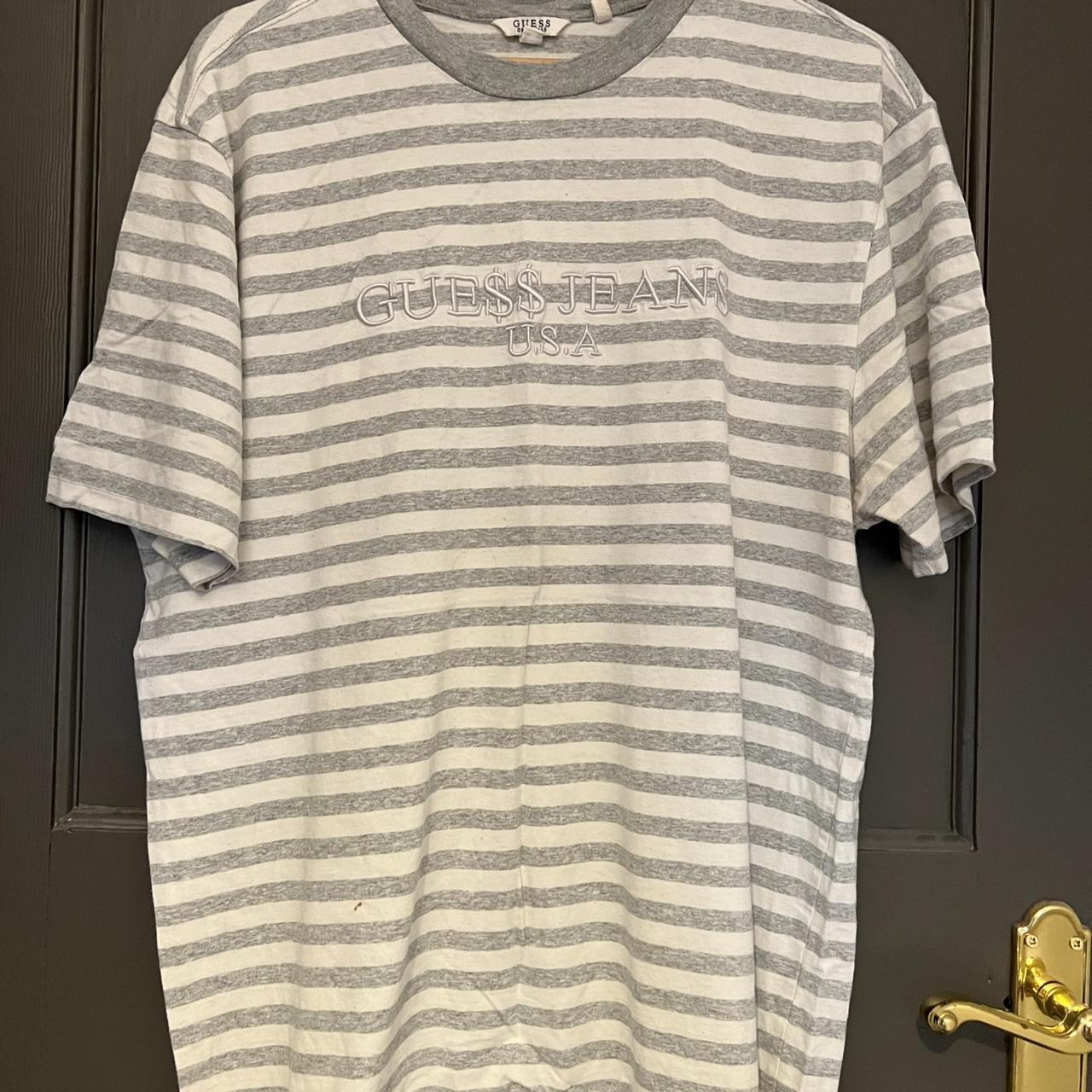 Guess Gue x A AP Rocky grey striped tee Depop