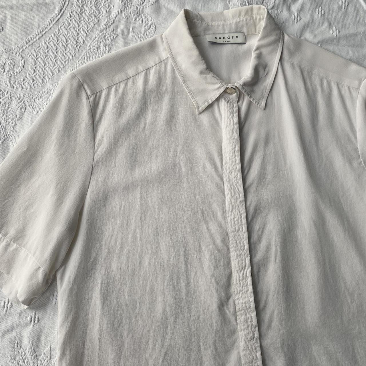 Free shipping 🌻 Sandro Paris silk shirt // button... - Depop