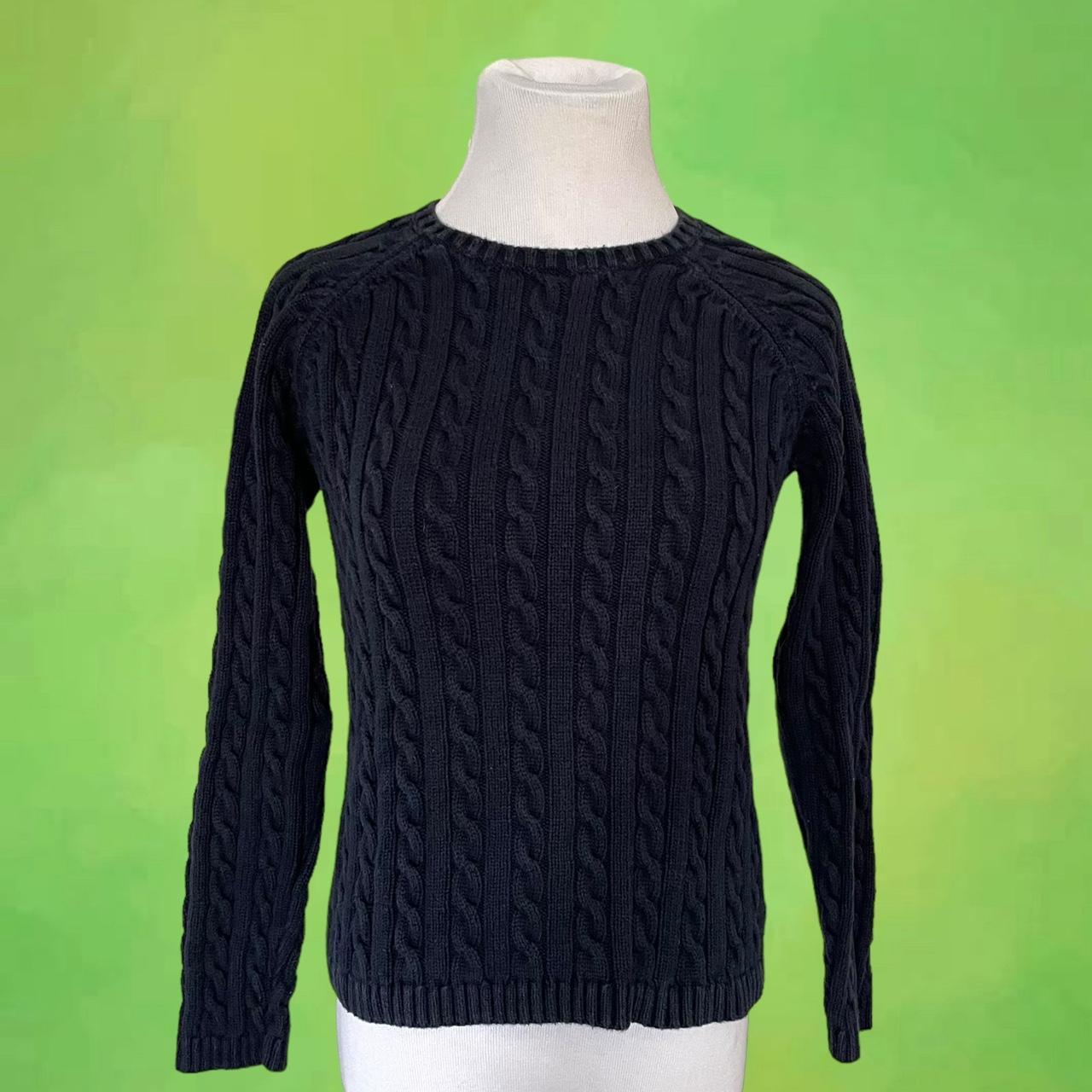 LL Bean Cable Knit Navy Sweater 100% Cotton This... - Depop