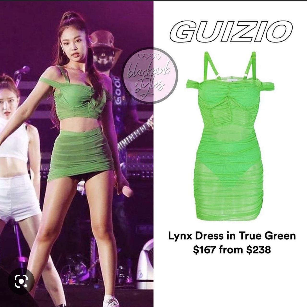 Danielle Guizio Lynx Ruched Dress Green Jennie. Depop