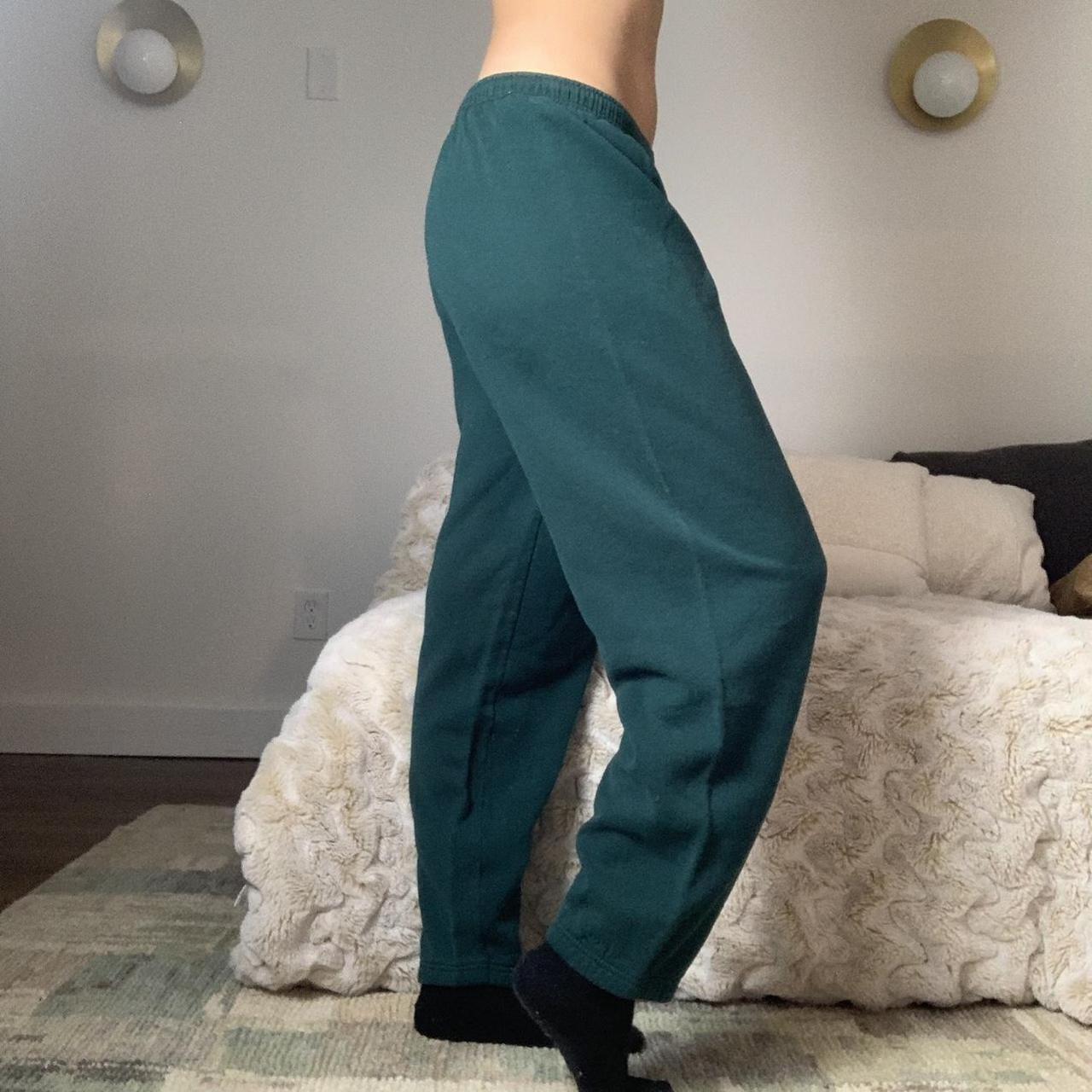 Dark green fruit of the loom sweatpants with... Depop